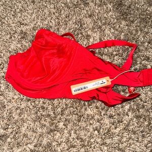 Red mesh skims demi bra 36D
